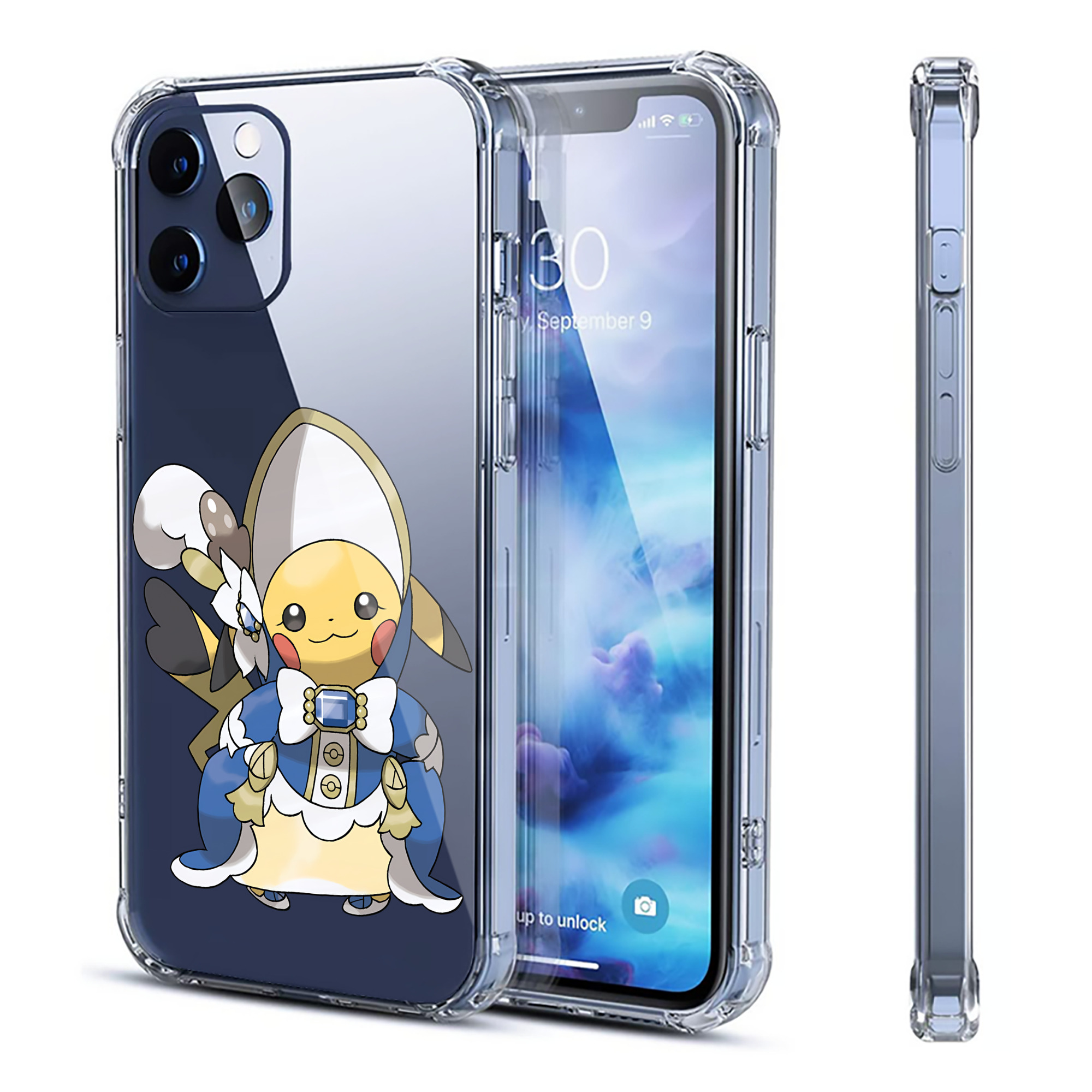 （画像用） ポケットモンスター Pokémon 【iPhone 12シリーズ対応】透明スマホケース（クリアソフトケース）